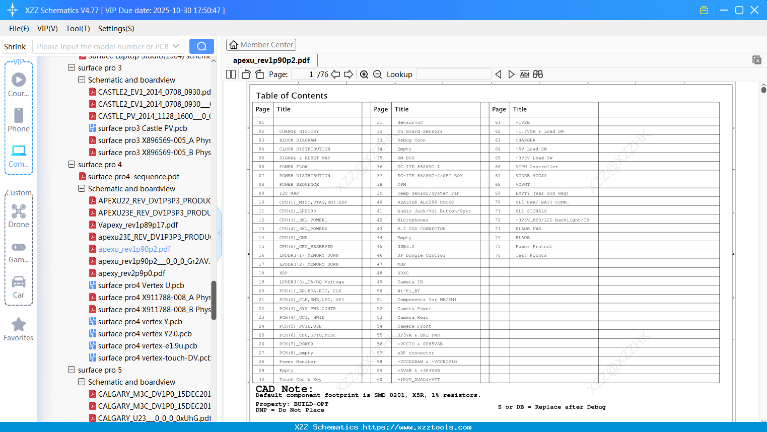 Laptop Surface Apexu_rev1p90p2